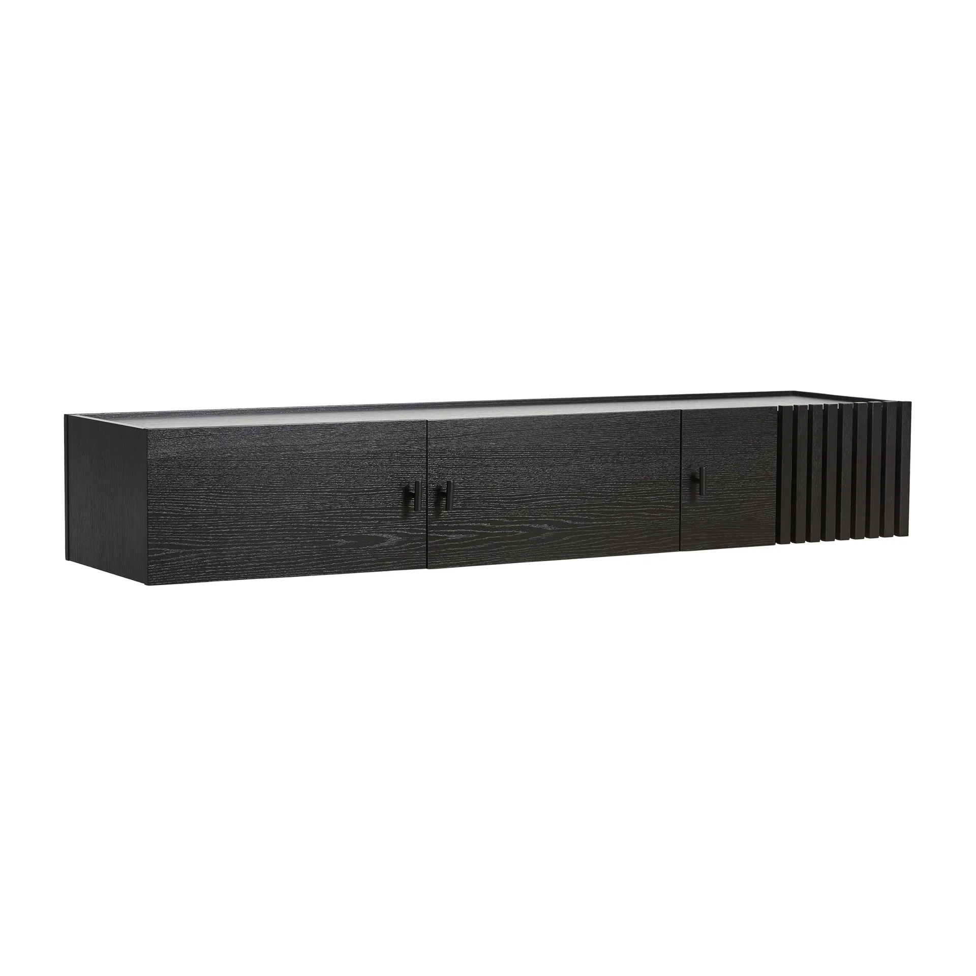 Array sideboard wall-mounted, 150 cm, Black oak Woud