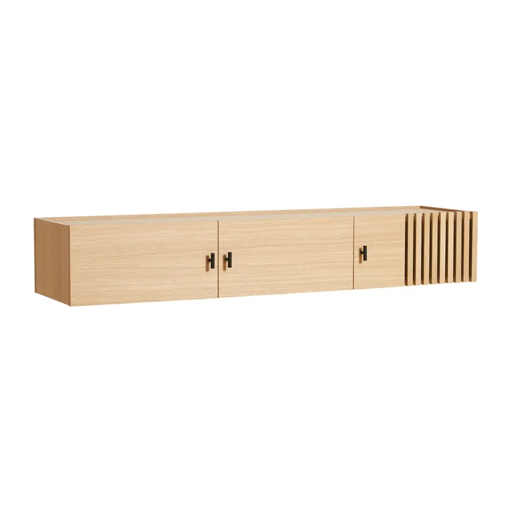 Array sideboard wall-mounted, 150 cm - White pigmented oak - Woud
