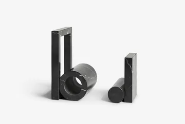 Booknd book support marble - Black - Woud
