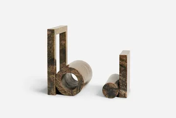 Booknd book support marble - Brown - Woud