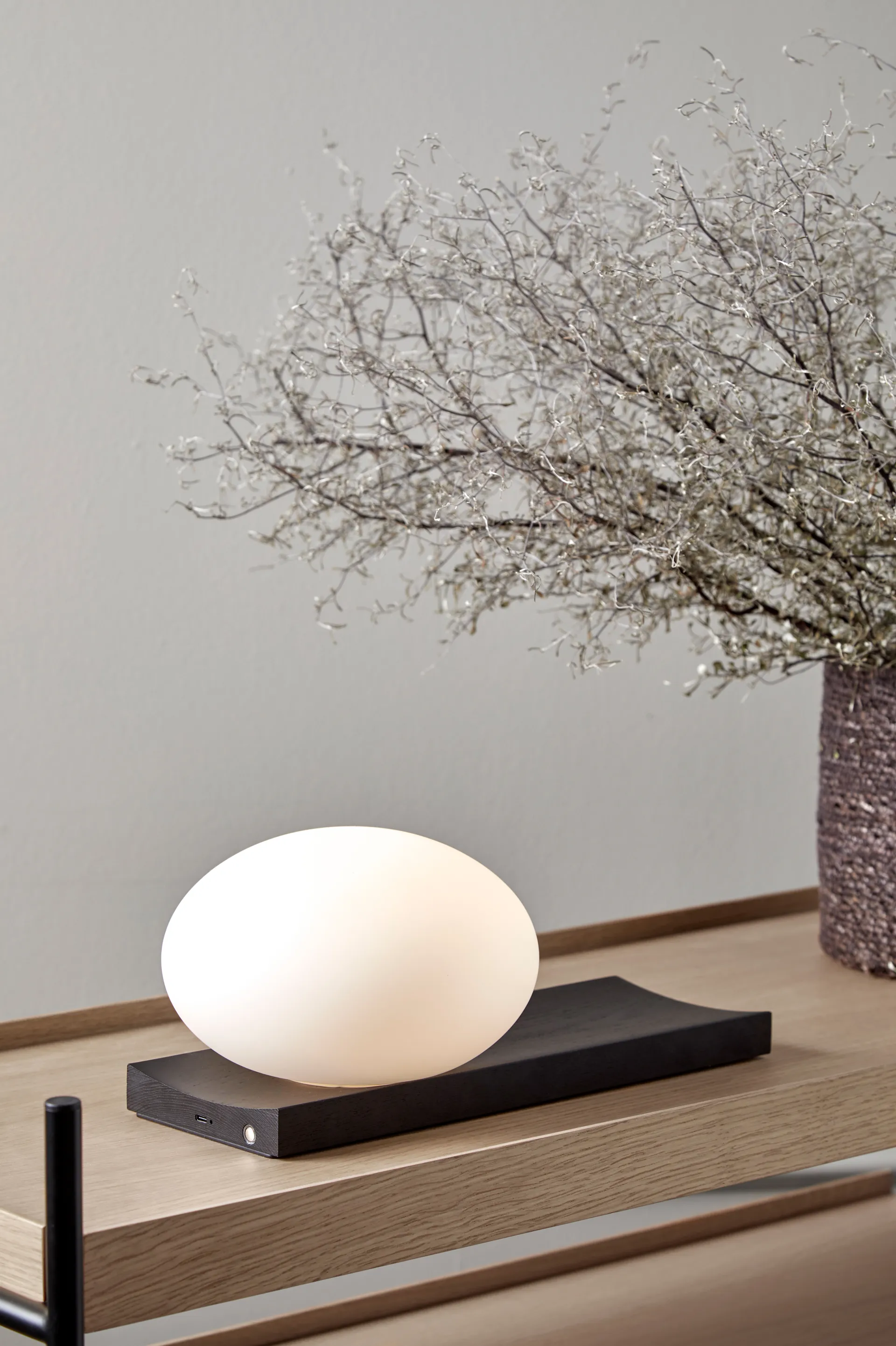 Dew table lamp/wall lamp, Black Woud