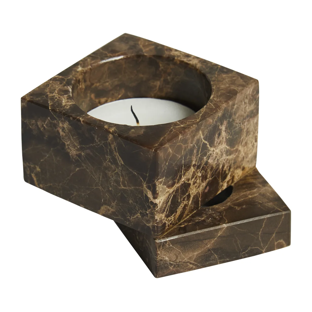 Jeu de dés 1 candle holder marble, Green Woud