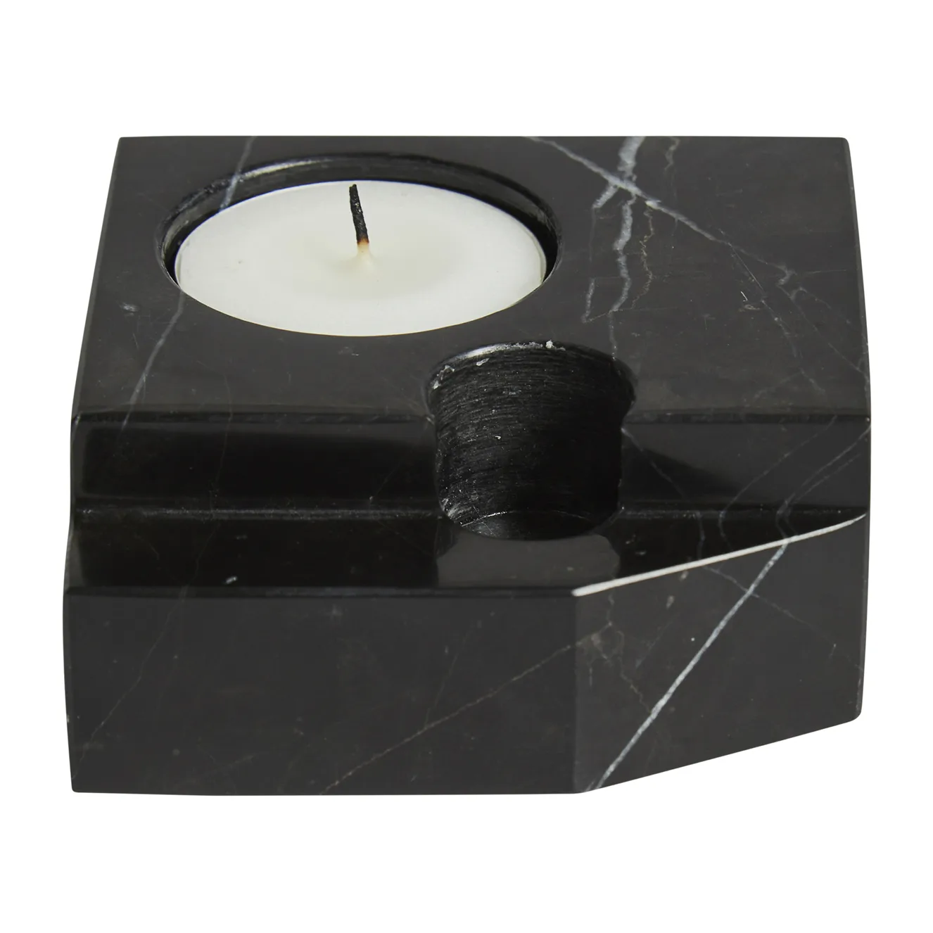 Jeu de dés 3 candle holder marble, Black Woud