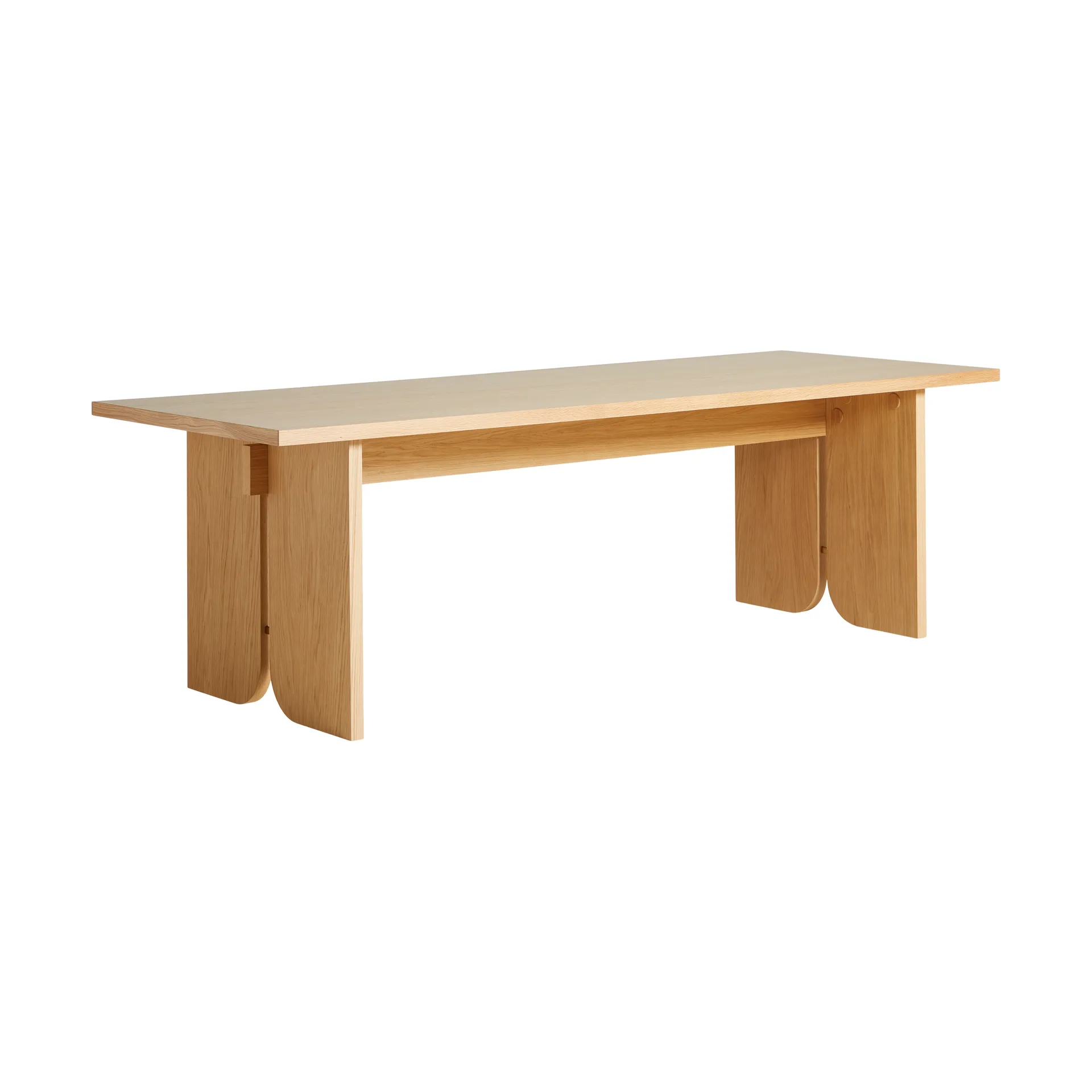 Kimono dining table 240x90 cm, White pigmented lacquered oak Woud