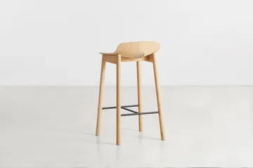Mono barstool 65 cm - White pigmented oak - Woud