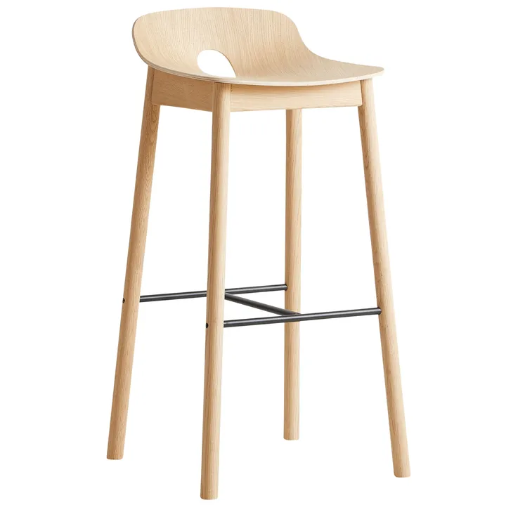 Mono barstool - White pigmented oak - Woud