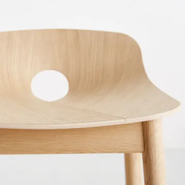 Mono barstool - White pigmented oak - Woud