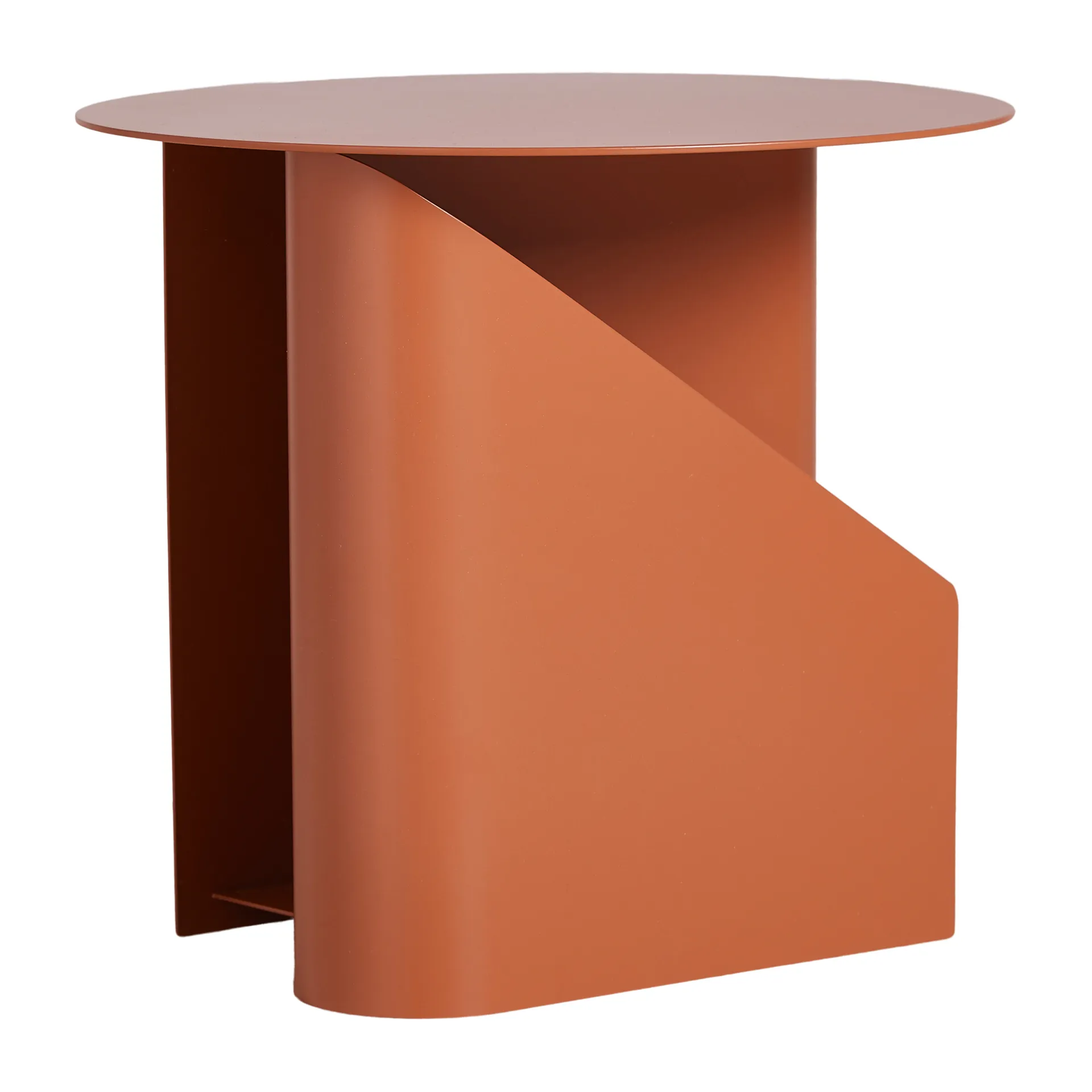 Sentrum side table, Burnt orange Woud