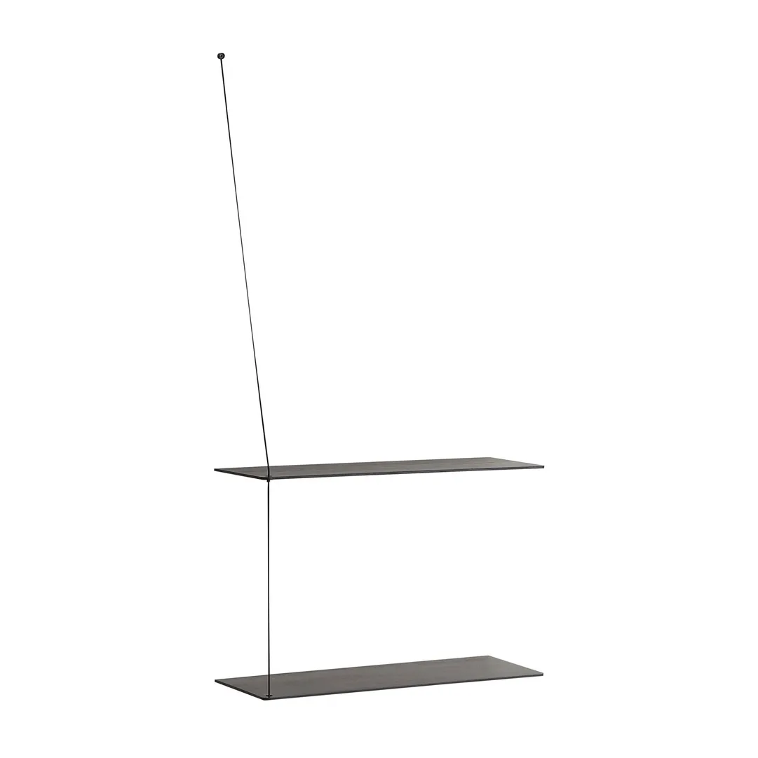Stedge shelf 60 cm, Black ash Woud