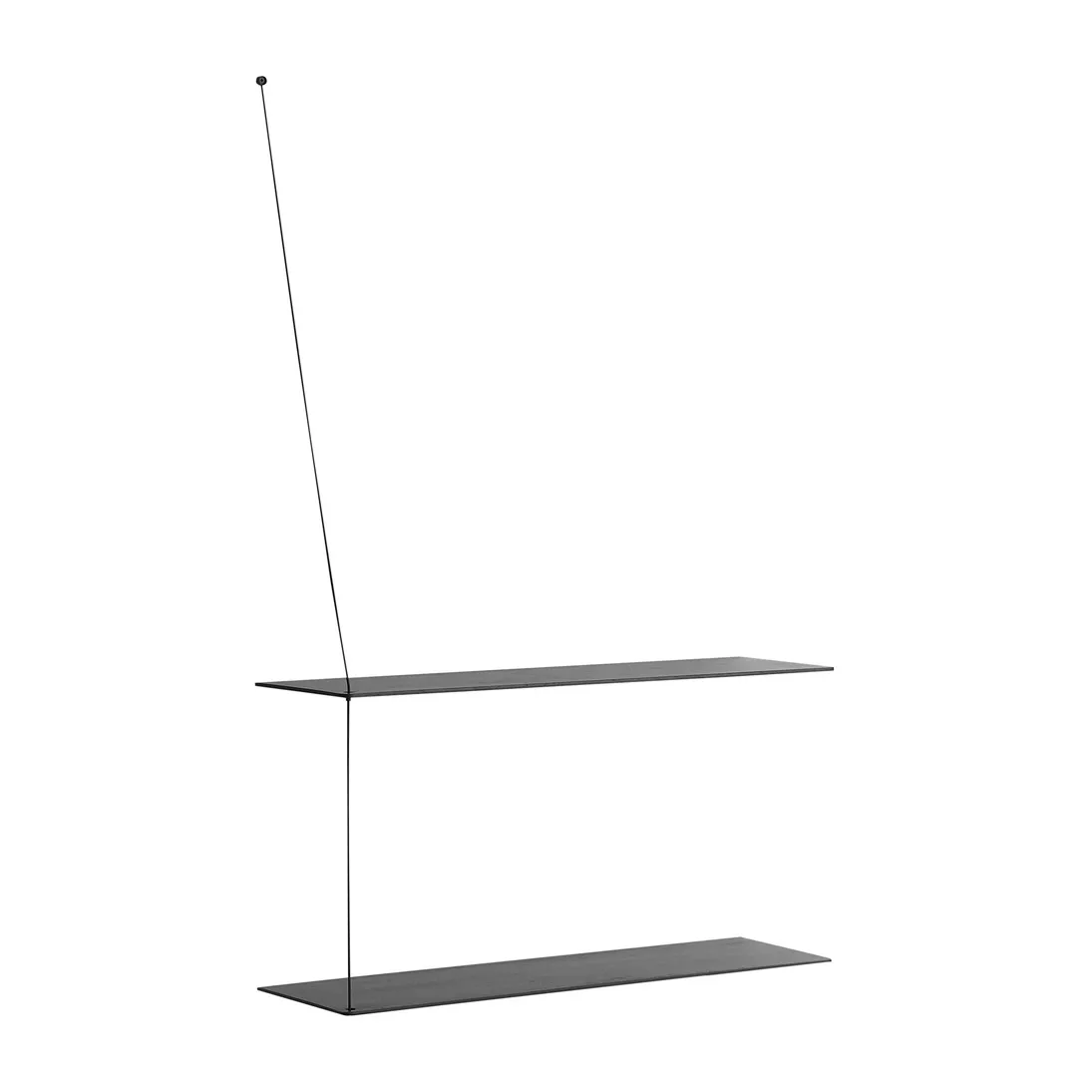Stedge wall shelf 80 cm, Black-painted box Woud