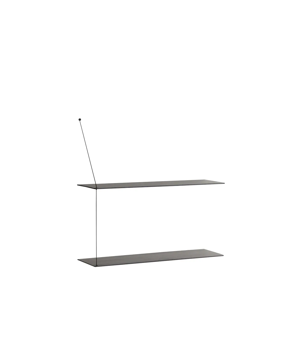 Stedge wall shelf 80 cm, Black-painted box Woud