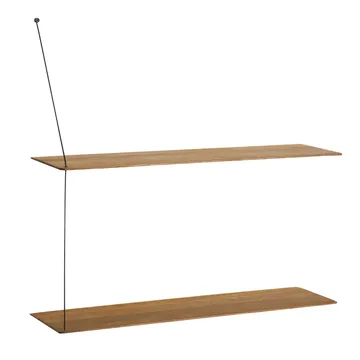 Stedge wall shelf 80 cm - Smoked oak - Woud
