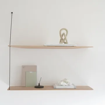 Stedge wall shelf 80 cm - white-pigmented oak - Woud