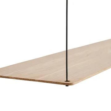 Stedge wall shelf 80 cm - white-pigmented oak - Woud