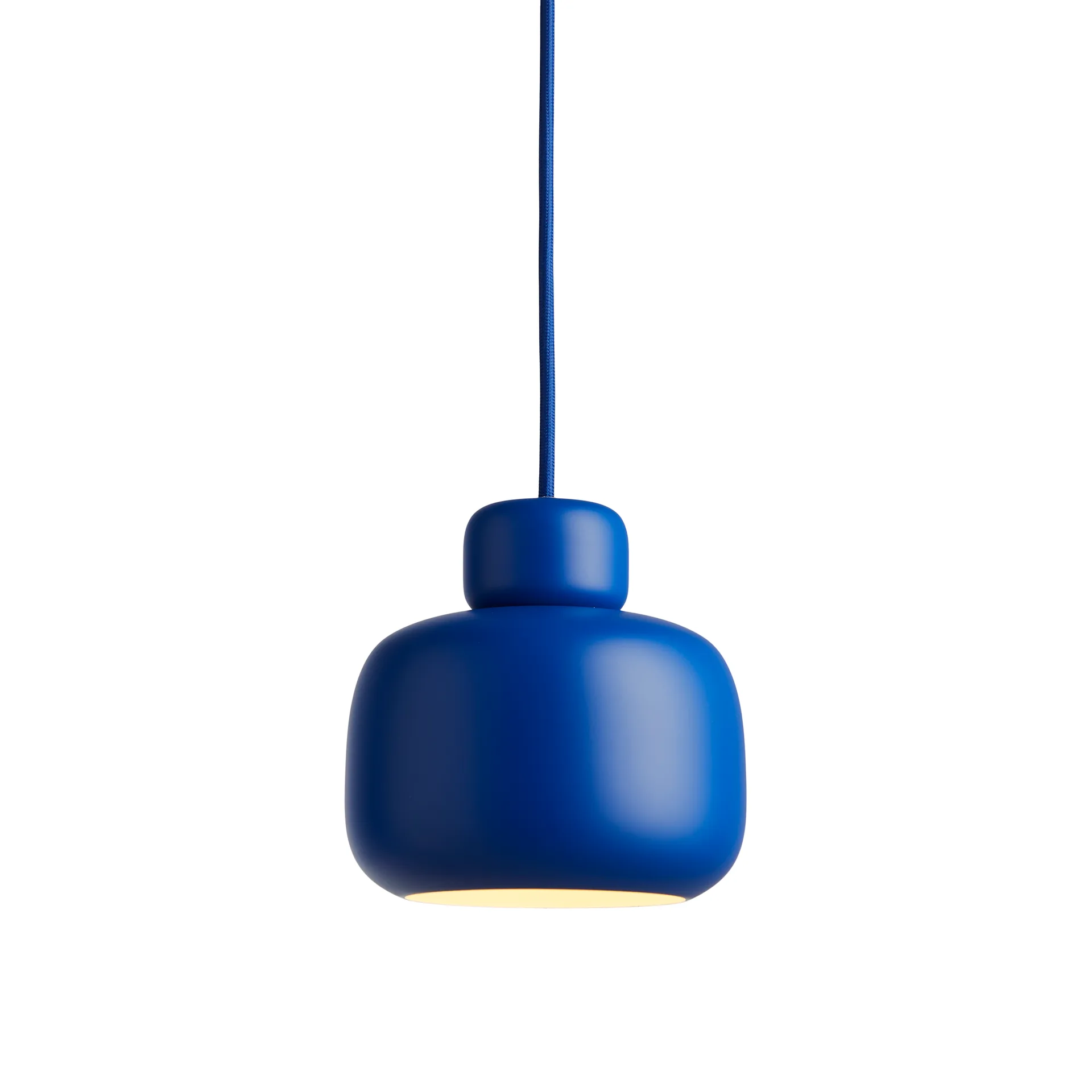 Stone ceiling lamp small, Cobalt blue Woud