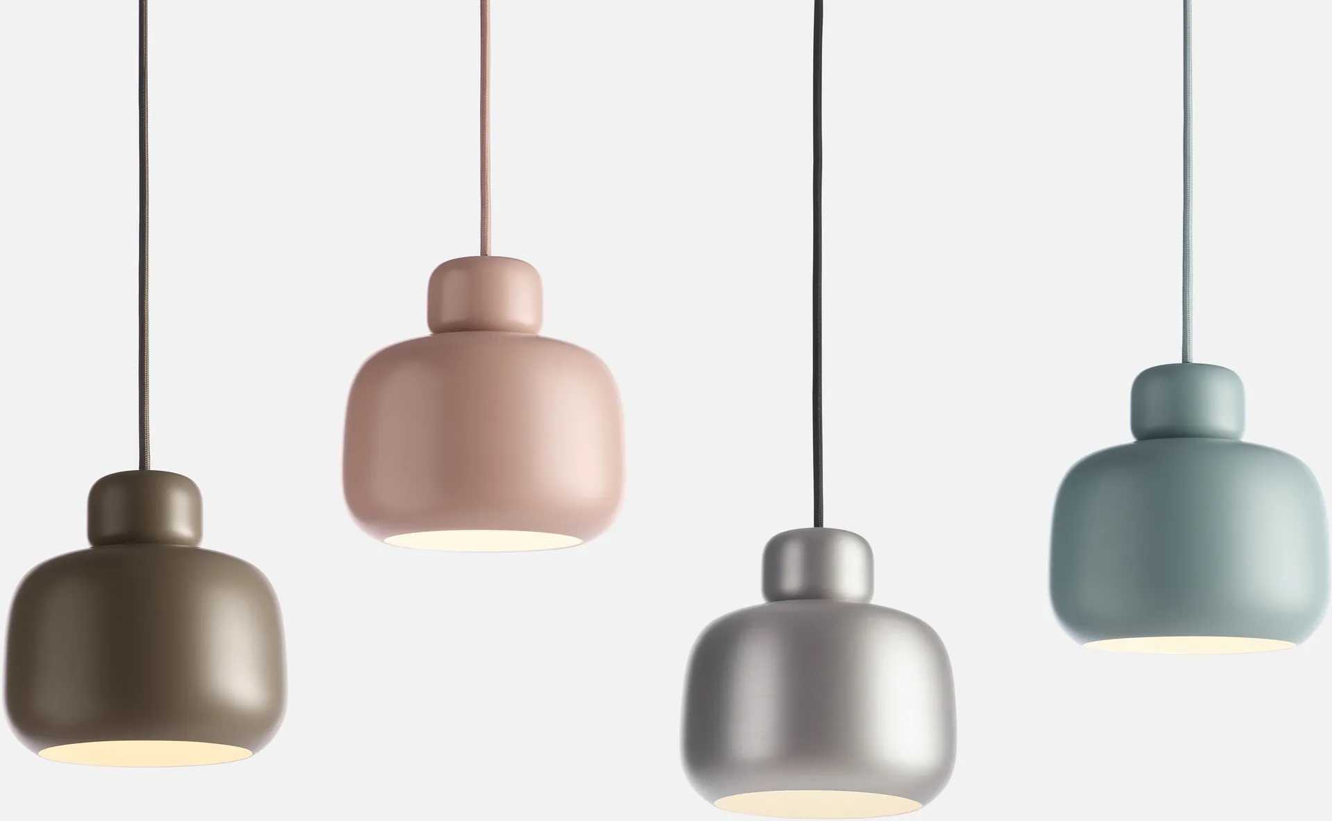 Stone ceiling lamp small, Dusty rose Woud