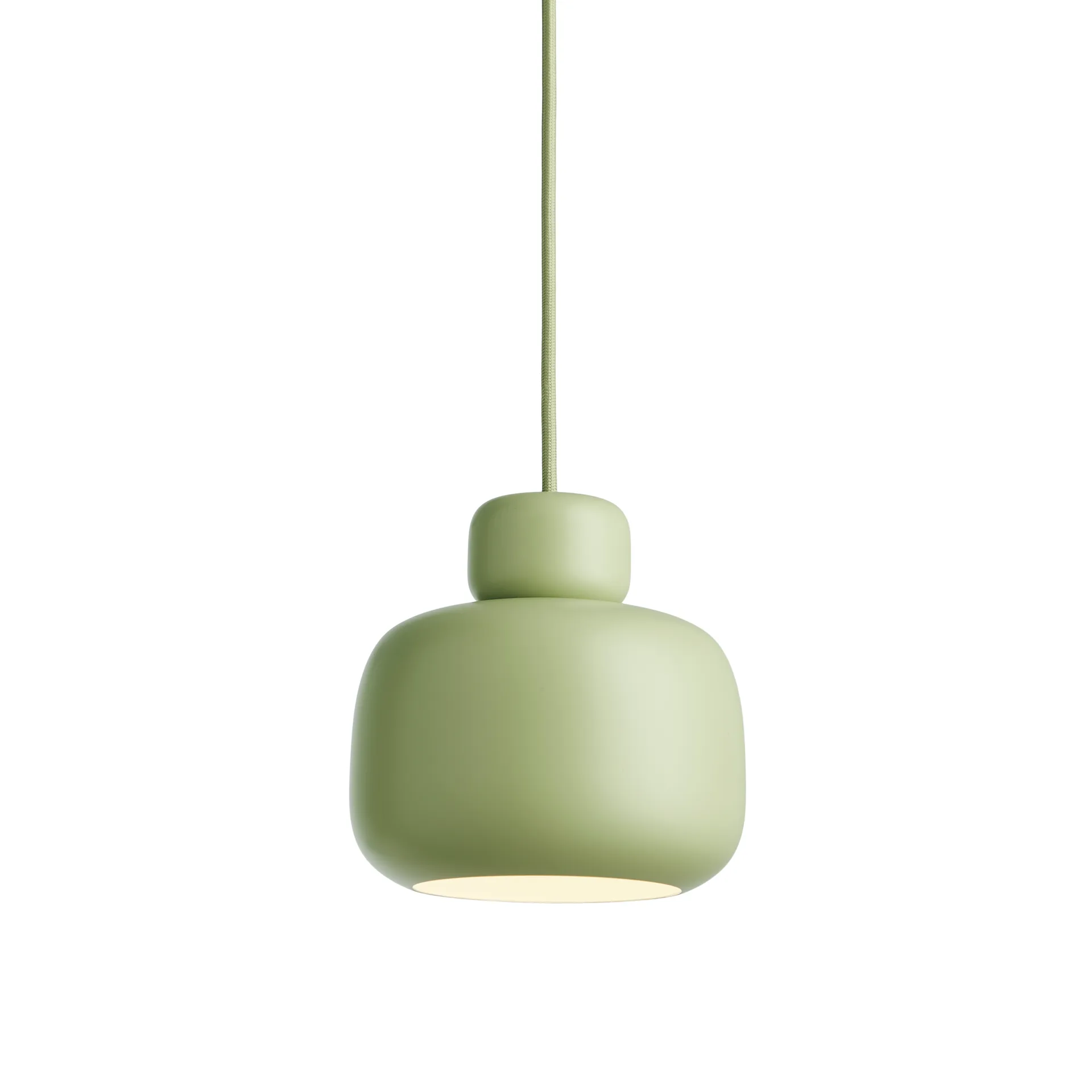 Stone ceiling lamp small, Matcha green Woud
