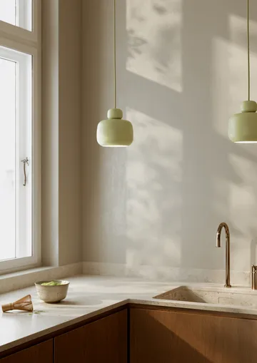 Stone ceiling lamp small - Matcha green - Woud
