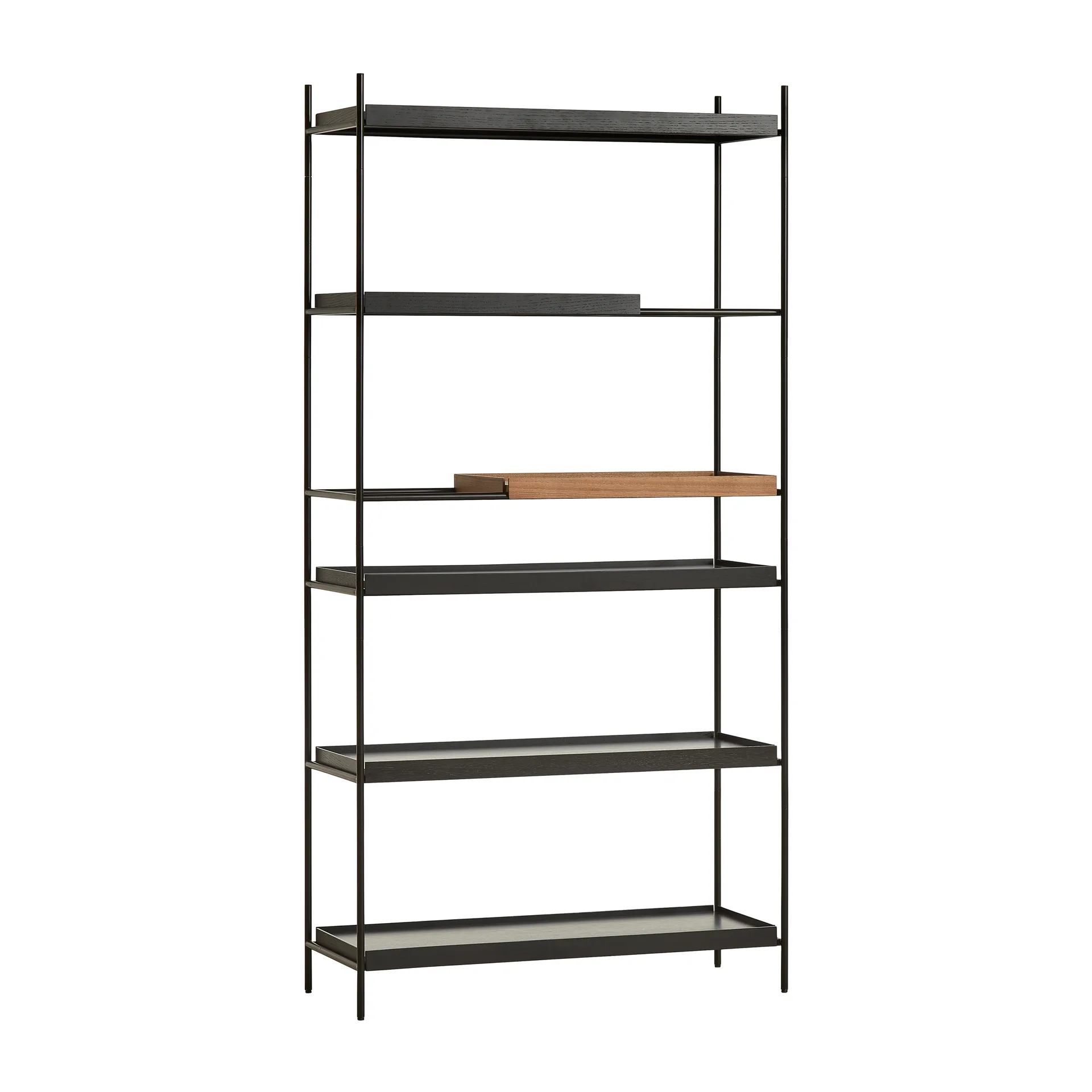 Tray shelf high walnut , 100x201 cm, Style 5 Woud