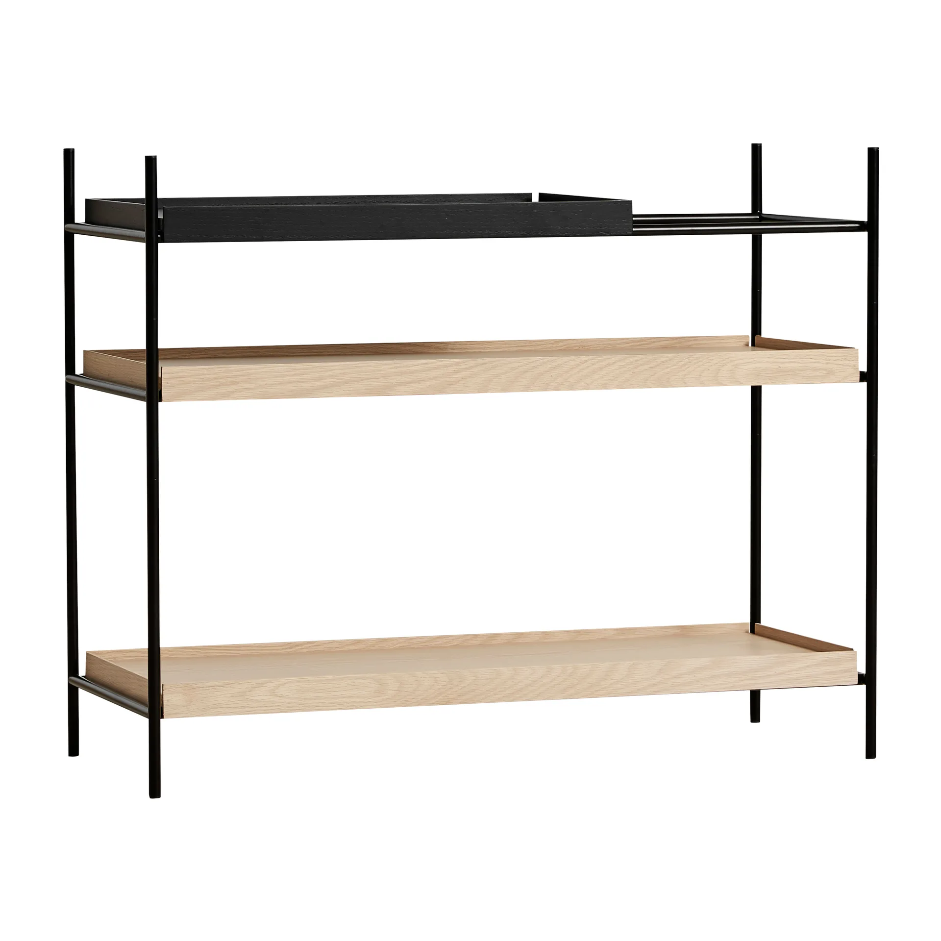 Tray shelf low oak, 80x100 cm, Style 3 Woud