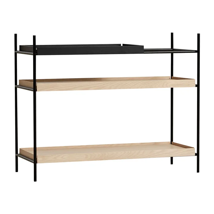 Tray shelf low oak, 80x100 cm - Style 3 - Woud
