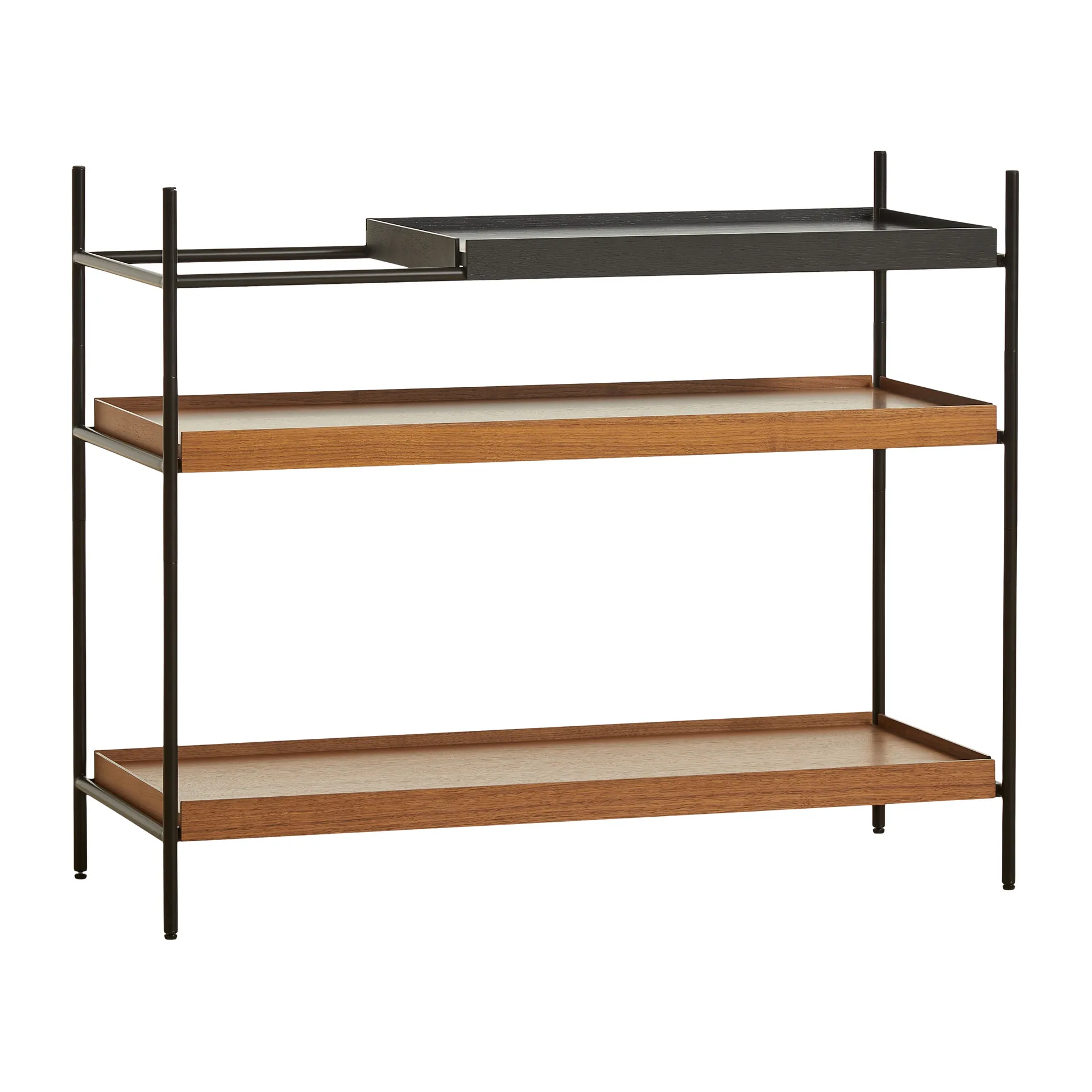 Tray shelf low walnut, 81x100 cm, Style 2 Woud