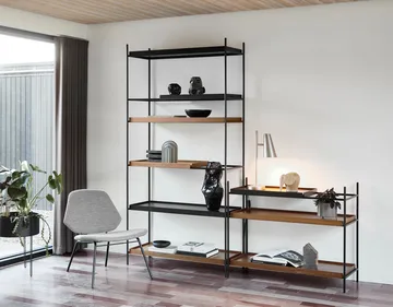 Tray shelf low walnut, 81x100 cm - Style 2 - Woud