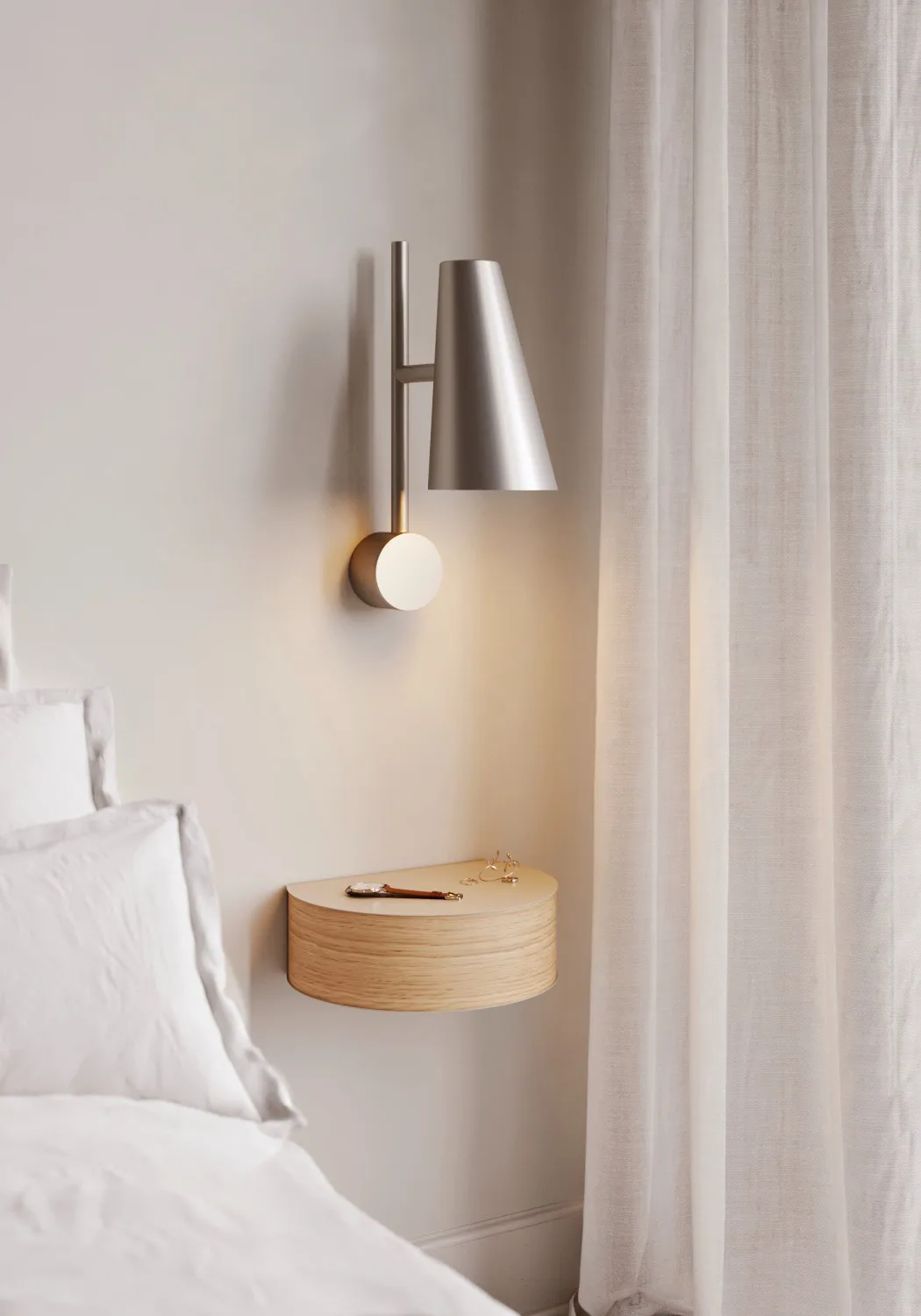 Wallie shelf, Beige-oak Woud