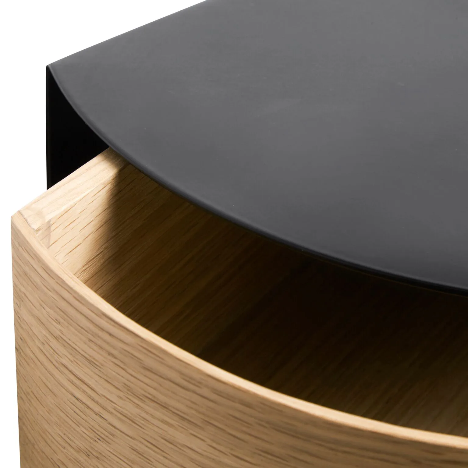 Wallie shelf, black. oak Woud