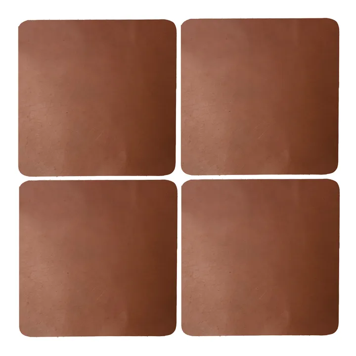 Cuba coaster 4-pack - Cognac - Xapron