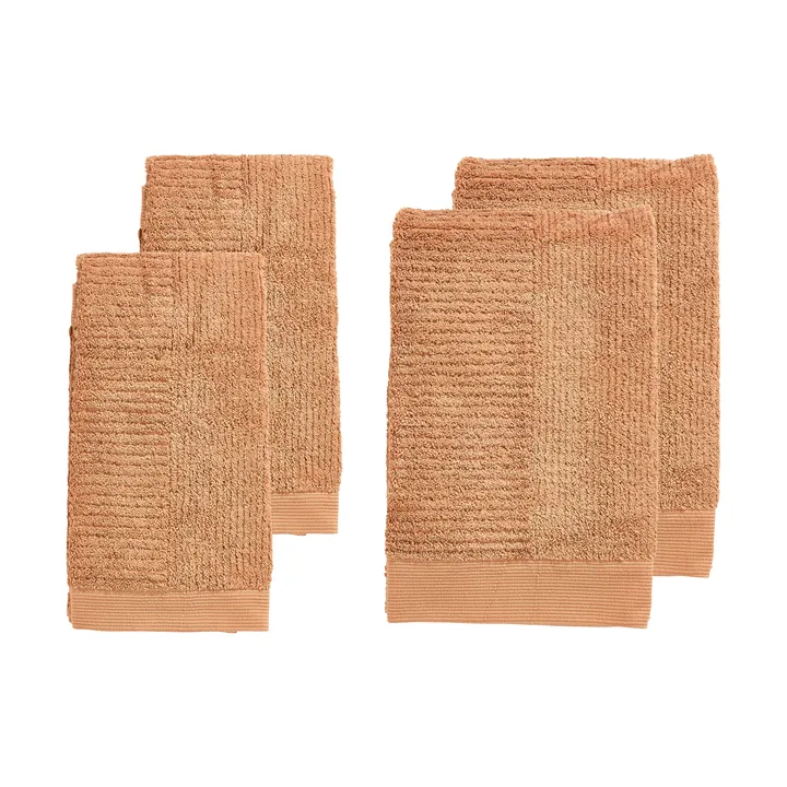 Classic towel set 4 pieces - Mandarine - Zone Denmark