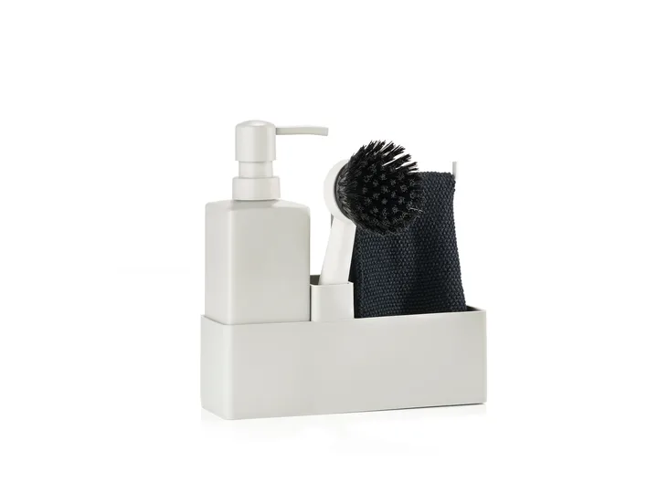 Dish set with dishcloth - Warm grey - Zone Denmark