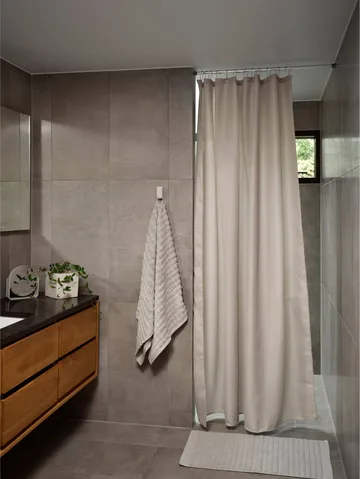 Lux shower curtain - Soft grey, 180x200 cm - Zone Denmark