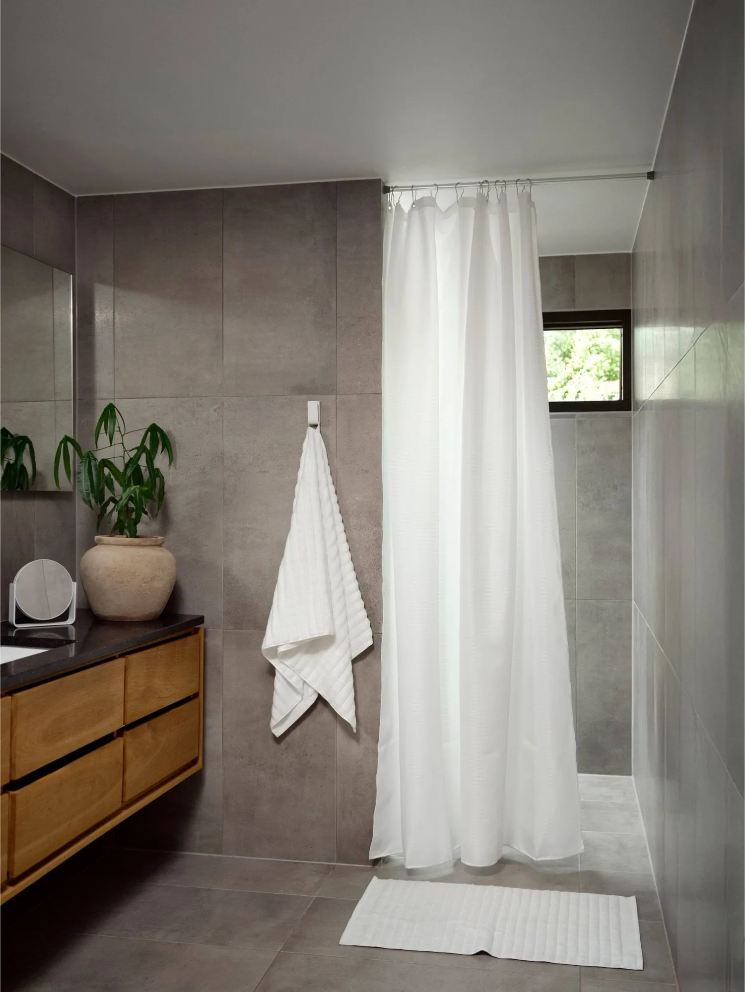 Lux shower curtain, White, 180x220 cm Zone Denmark
