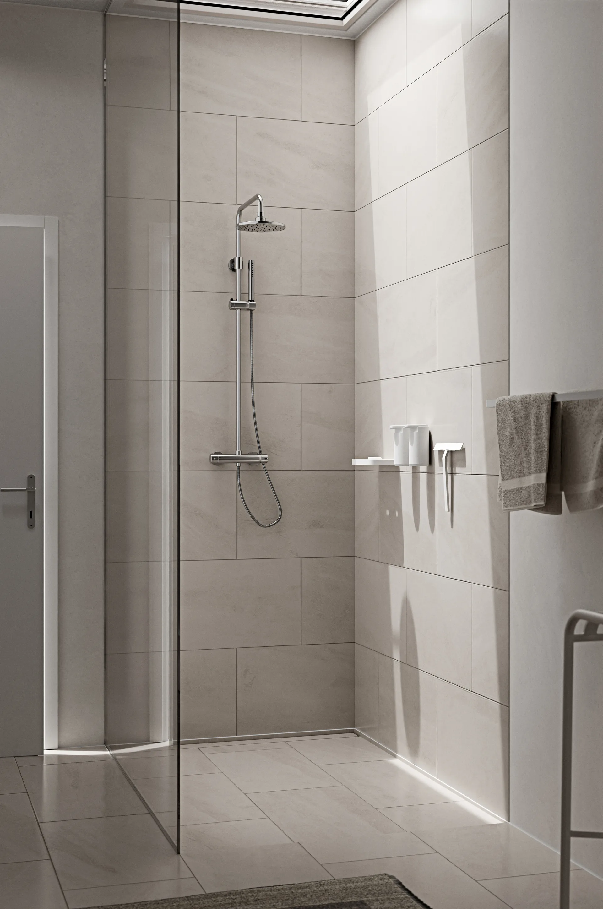 RIM shower shelf low 11x22 cm, White Zone Denmark