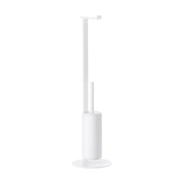 Rim toilet roll holder with brush - White - Zone Denmark