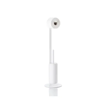 Rim toilet roll holder with brush - White - Zone Denmark