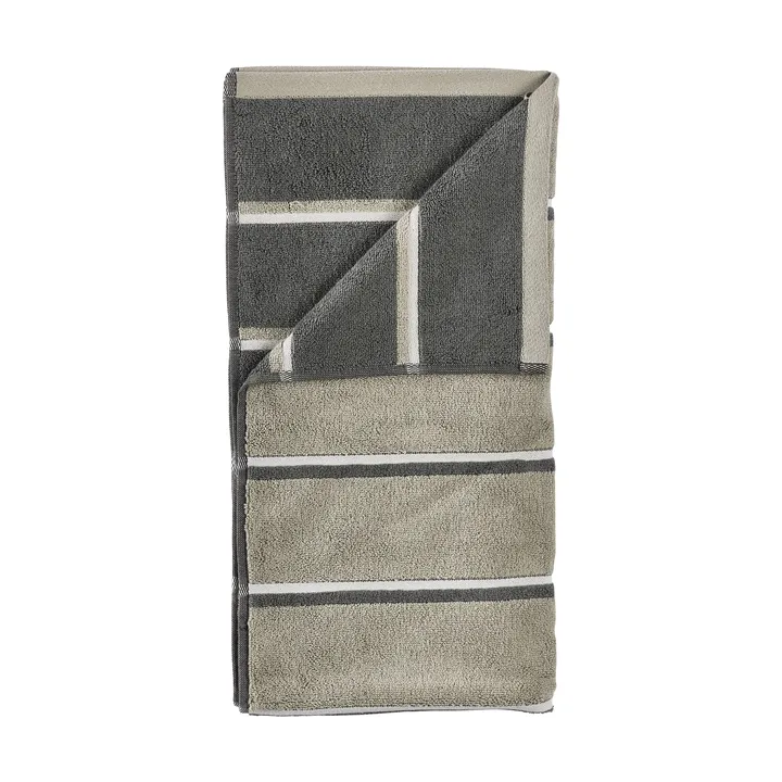 Sauna towel - Eucalyptus-olive green-soft grey, 50x100 cm - Zone Denmark