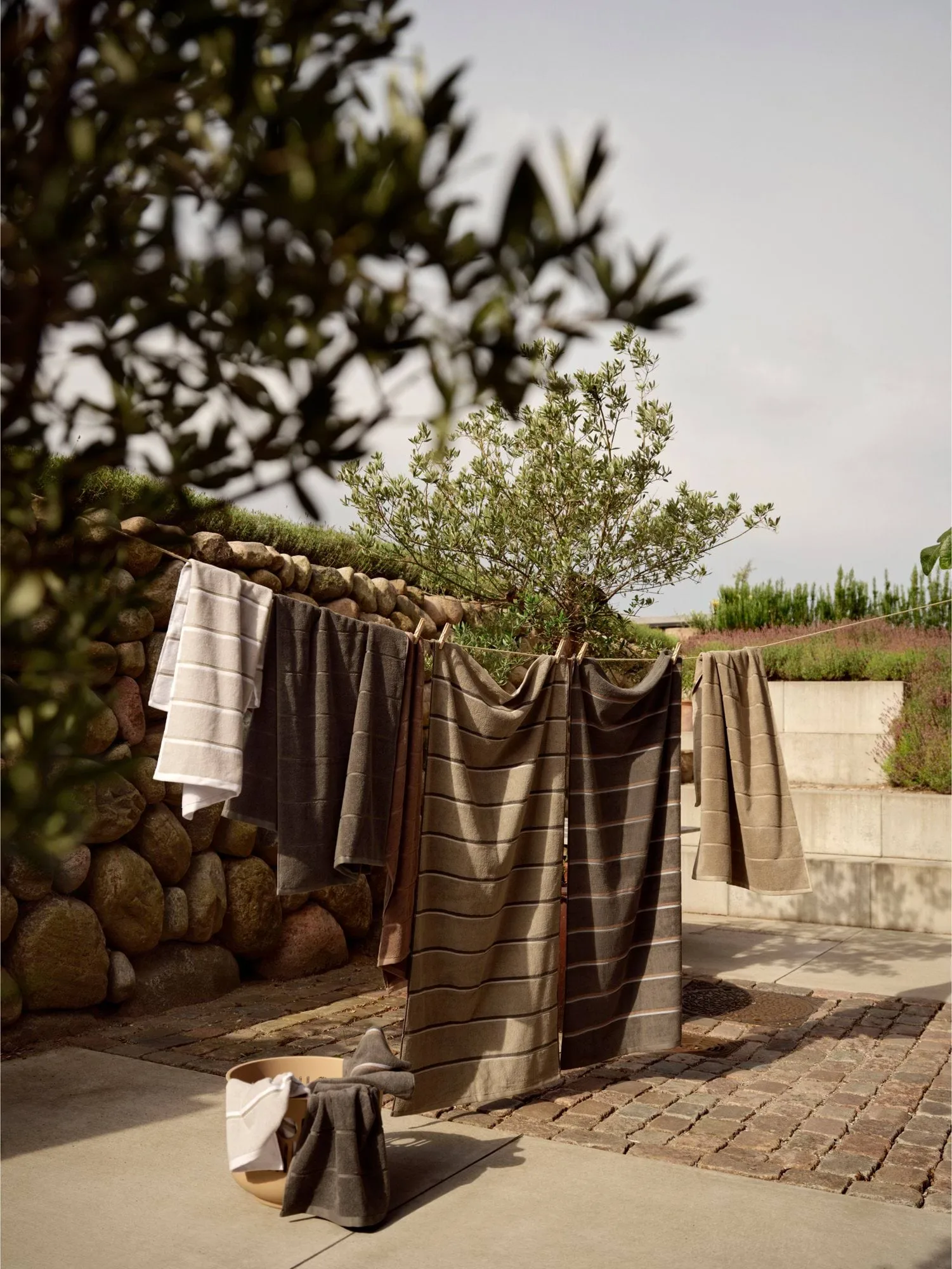 Sauna towel, Grey-blue fog-soft grey, 70x140 cm Zone Denmark