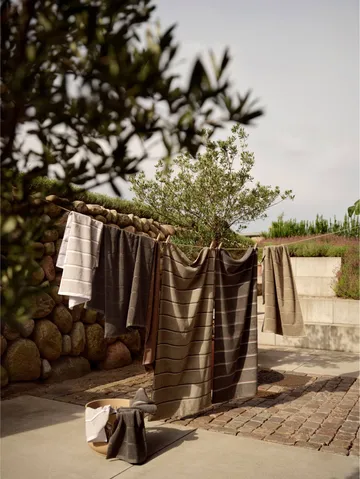 Sauna towel - Grey-blue fog-soft grey, 70x140 cm - Zone Denmark