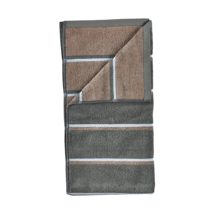 Sauna towel - Olive green-taupe-blue fog, 70x140 cm - Zone Denmark