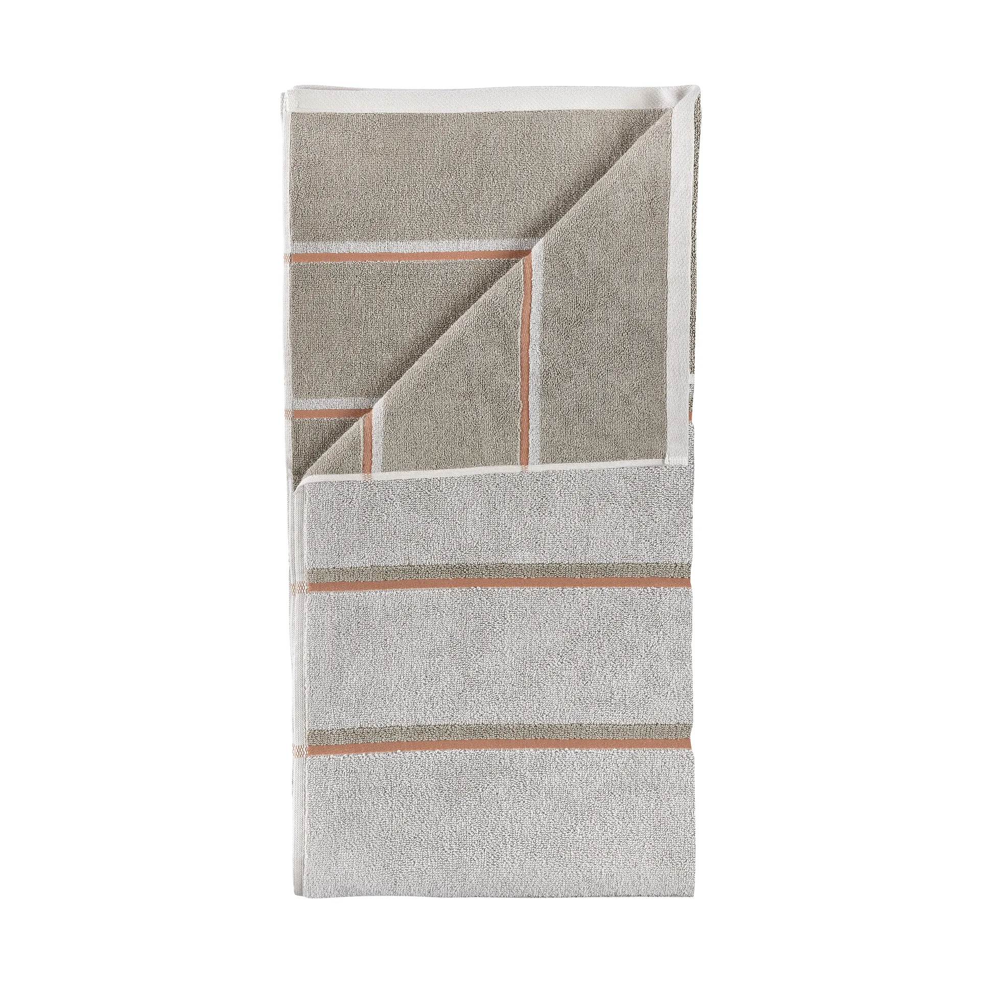 Sauna towel, Soft grey-eucalyptus-terracotta, 70x140 cm Zone Denmark