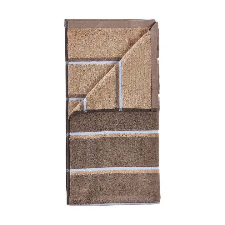 Sauna towel - Taupe-camel-sky blue, 70x140 cm - Zone Denmark