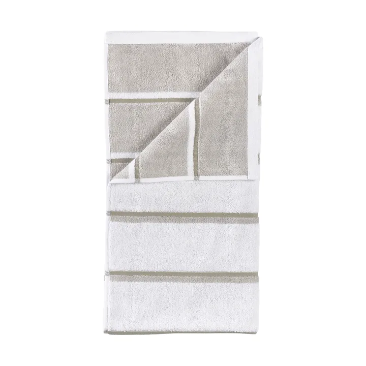 Sauna towel - White-soft grey-eucalyptus, 50x100 cm - Zone Denmark