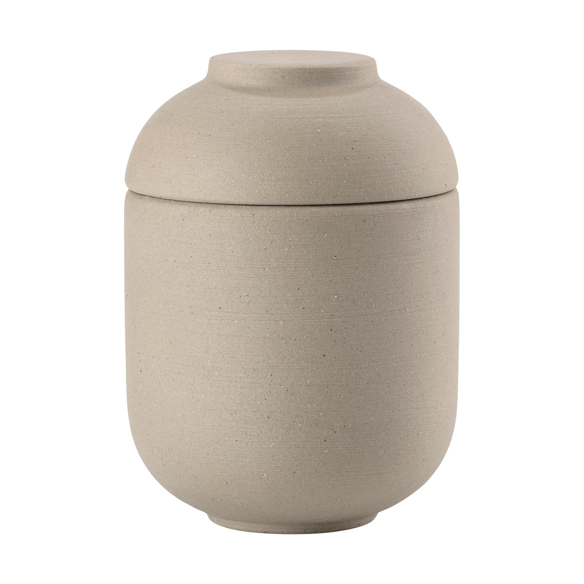 Sensu jar with lid Ø6.5x9 cm, Taupe Zone Denmark