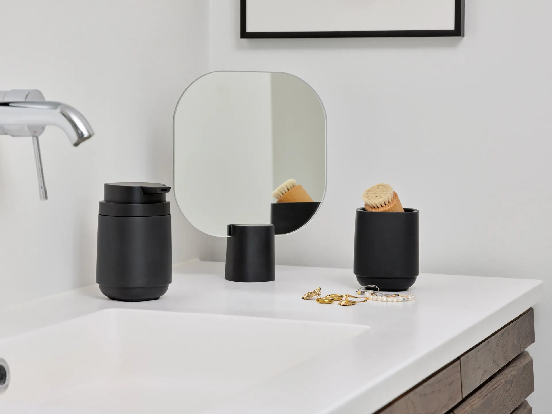 Time table mirror 26.5 cm, Black Zone Denmark