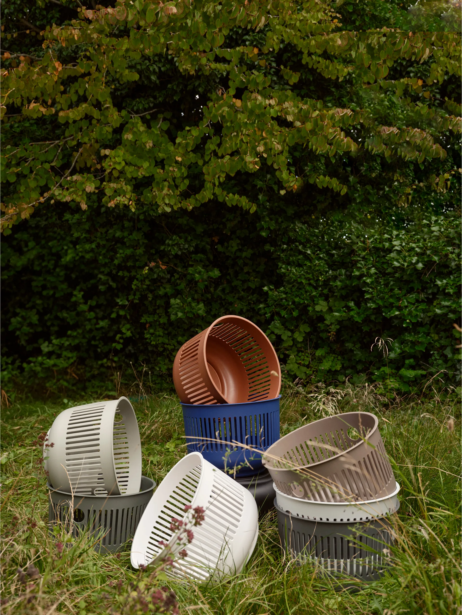 Ume laundry basket Ø40x29 cm, White Zone Denmark