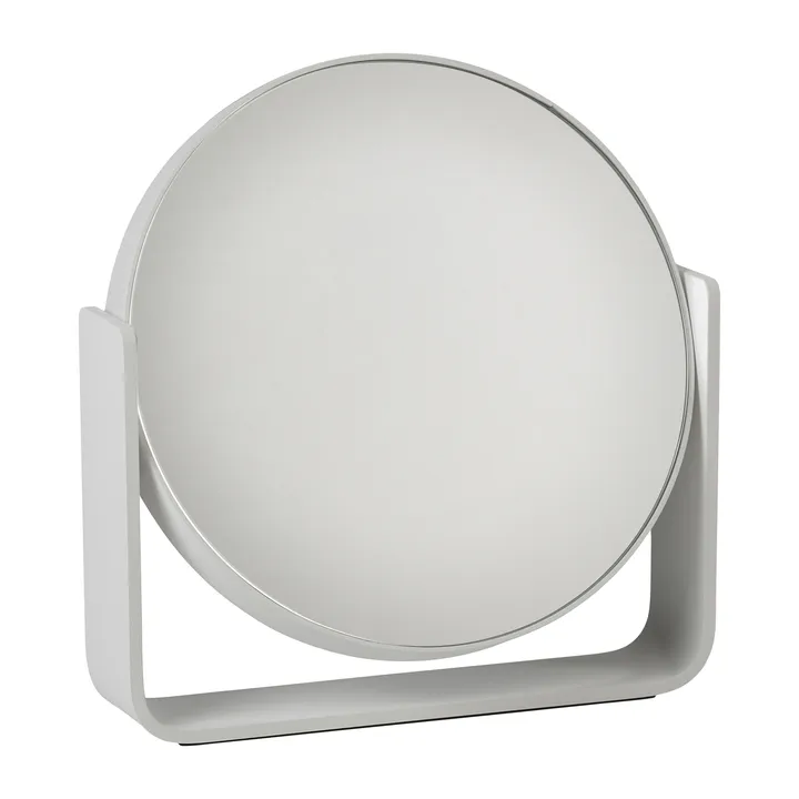Ume table mirror with 5x magnification 19x19.5 cm - Soft grey - Zone Denmark
