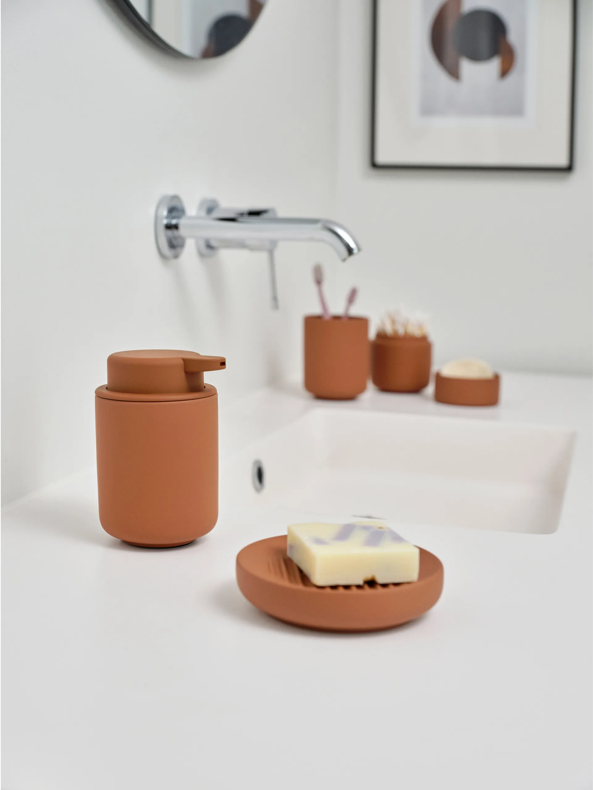 Ume toothbrush cup, Terracotta Zone Denmark