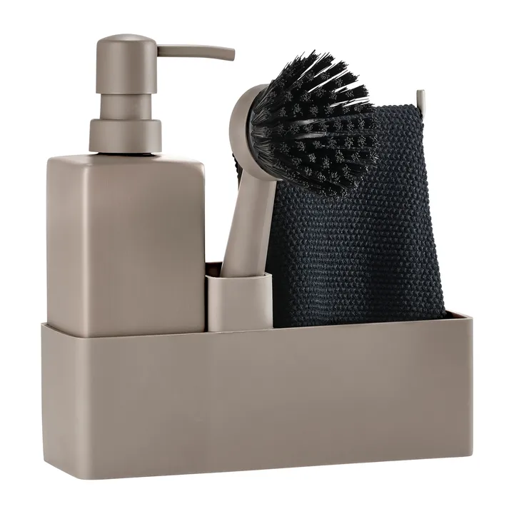 Zone Denmark dish set with dishcloth - Taupe - Zone Denmark